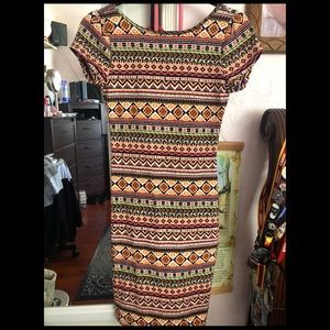 Multi colored low back dress